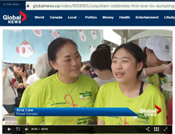 Global News interviews Jiaozi representive Food Vendor at BC Dumpling festival, on Aug. 13, 2022